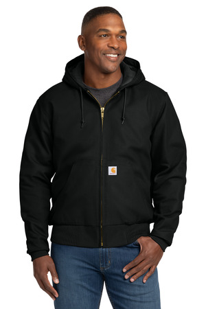 Carhartt ® Quilted-Flanne-Lined Duck Active Jac. CT106677 — Black