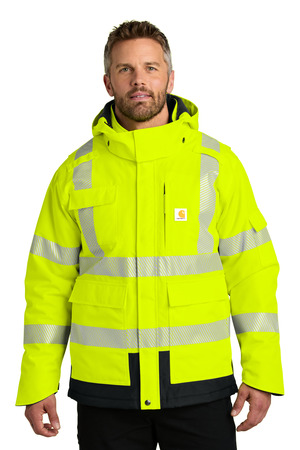 Carhartt ® ANSI 107 Class 3 Waterproof Heavyweight Insulated Jacket CT106694 — Brite Lime