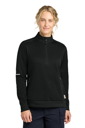 Carhartt ® Women's FLD & RSCU 1/2-Zip Mid-Layer CTC82912 — Black