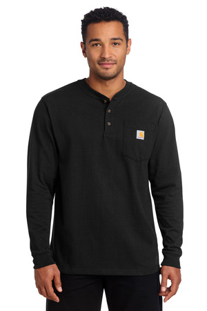 Carhartt ® Long Sleeve Henley T-Shirt CTK128 — Black