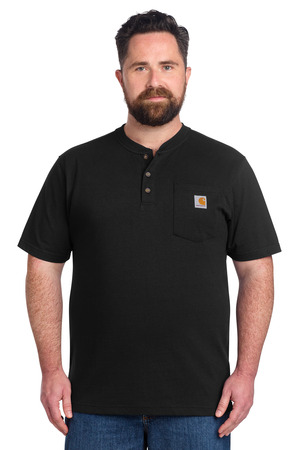 Carhartt ® Short Sleeve Henley T-Shirt CTK84 — Black