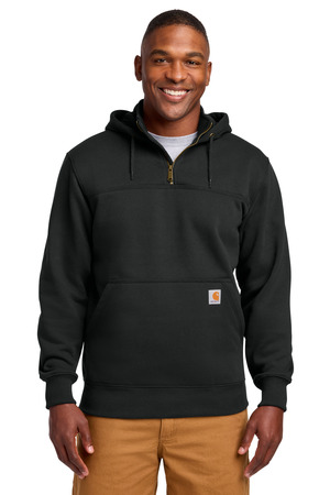 Carhartt ® Tall Rain Defender ® Paxton Heavyweight Hooded Zip Mock Sweatshirt CTT100617 — Black