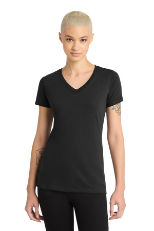 District ® Women's Perfect Blend ® CVC V-Neck Tee. DM1190L — Black