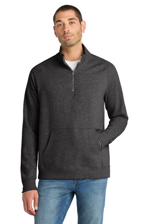 District ® Lightweight Fleece 1/4-Zip. DM392 — Heathered Black