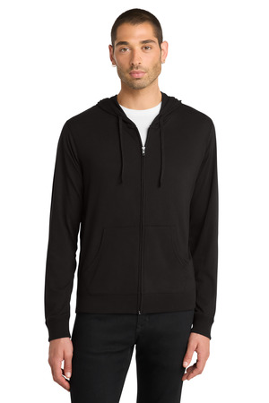 District ® Jersey Full-Zip Hoodie. DT1100 — Black