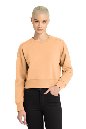District ® Women's Perfect Weight ® Fleece Cropped Crew DT1105 — Apricot