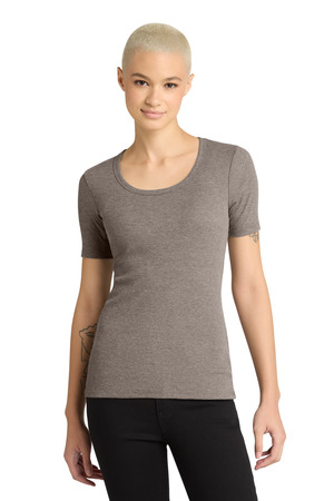 District ® Women's V.I.T. ™ Rib Scoop Neck Tee DT6020 — Grey Frost