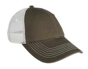 District ® Mesh Back Cap. DT607 — Army/ White
