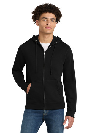 District ® V.I.T. ™ Fleece Full-Zip Hoodie DT6102 — Black