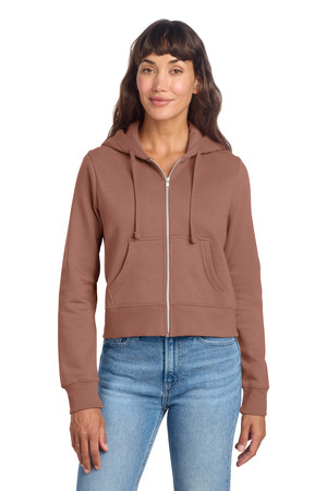 District ® Women's V.I.T. ™ Fleece Full-Zip Hoodie DT6103 — Desert Rose