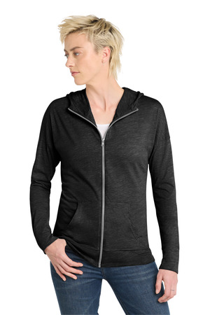 District ® Women's Medal Full-Zip Hoodie. DT665 — Black