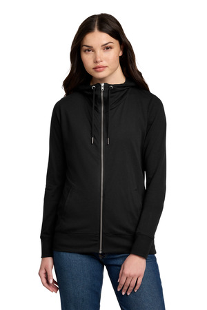 District ® Women's Featherweight French Terry ™ Full-Zip Hoodie DT673 — Black