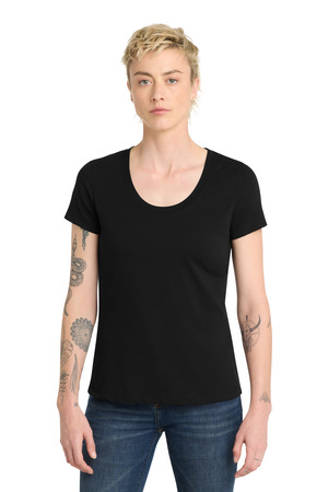 District ® Women's Flex Scoop Neck Tee DT7501 — Black