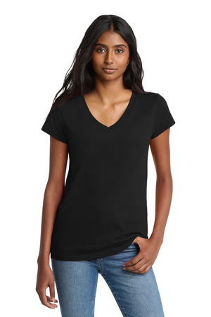 District ® Women's Re-Tee ™ V-Neck DT8001 — Black