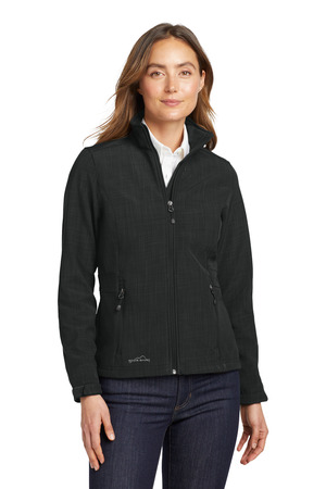 Eddie Bauer ® Women's Shaded Crosshatch Soft Shell Jacket. EB533 — Black