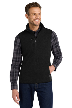 Port Authority ® R-Tek ® Pro Fleece Full-Zip Vest. F228 — Black/ Black