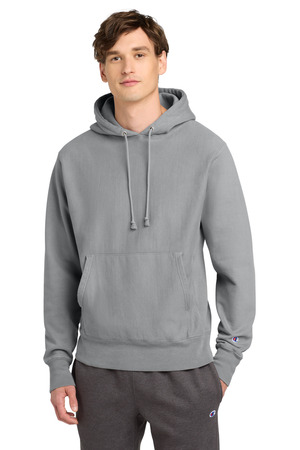 Champion ® Reverse Weave ® Garment-Dyed Hooded Sweatshirt. GDS101 — Concrete