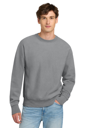 Champion ® Reverse Weave ® Garment-Dyed Crewneck Sweatshirt. GDS149 — Concrete