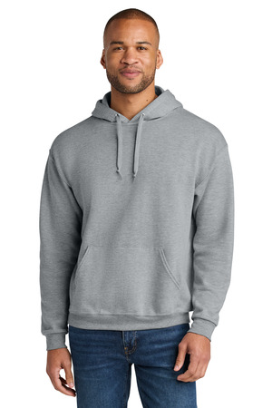 Jerzees Ultimate ™ Unisex CVC Ring Spun Hooded Sweatshirt IC49M — Athletic Heather