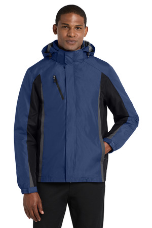 Port Authority ® Colorblock 3-in-1 Jacket. J321 — Admiral Blue/ Black/ Magnet