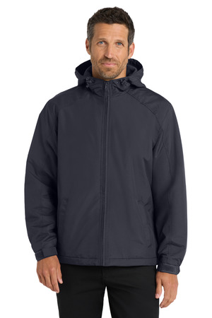 Port Authority ® Hooded Charger Jacket. J327 — Battleship Grey