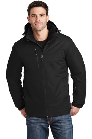 Port Authority ® Vortex Waterproof 3-in-1 Jacket. J332 — Black/ Black
