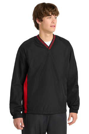 Sport-Tek ® Tipped V-Neck Raglan Wind Shirt. JST62