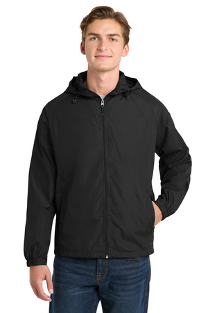 Sport-Tek ® Hooded Raglan Jacket. JST73 — Black