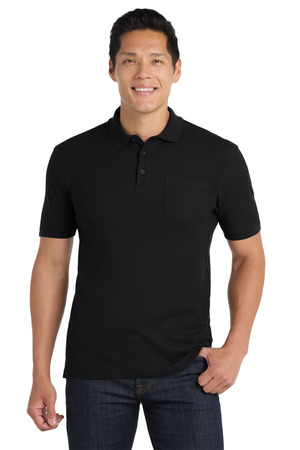 Port Authority ® Core Classic Pique Pocket Polo. K100P — Deep Black