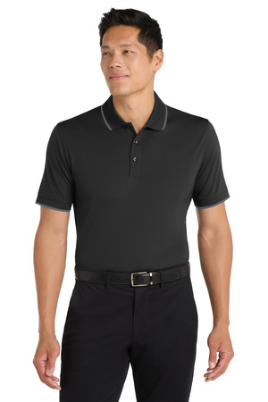 Port Authority ® Dry Zone ® UV Micro-Mesh Tipped Polo. K111 — Deep Black/ Graphite