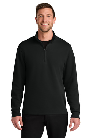 Port Authority ® Wearever Signature Double Pique 1/4-Zip K210 — Deep Black