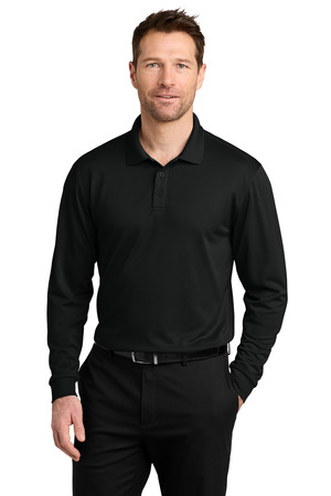 Port Authority ® Wearever Performance Pique Long Sleeve Polo K240LS — Deep Black