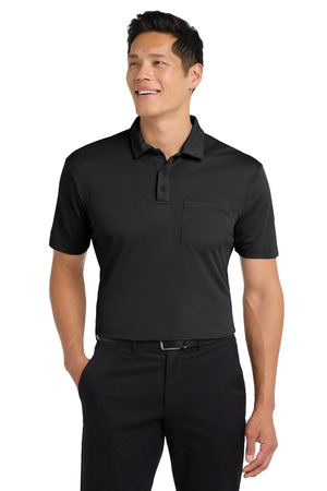 Port Authority ® Silk Touch™ Performance Pocket Polo. K540P — Black