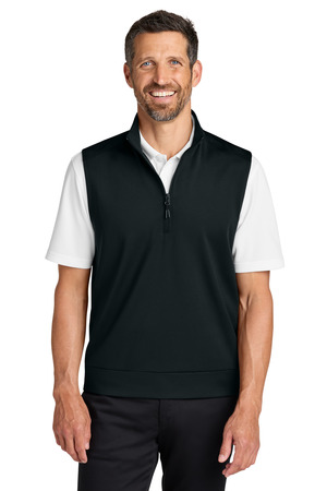 Port Authority ® C-FREE ® Double Knit 1/4-Zip Vest K880V — Deep Black