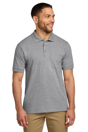 Port & Co ® Core Blend Jersey Knit Pocket Polo. KP55P — Athletic Heather