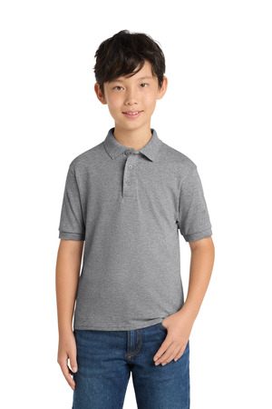 Port & Co ® Youth Core Blend Jersey Knit Polo. KP55Y — Athletic Heather