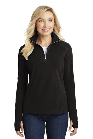 Port Authority ® Women's Microfleece 1/2-Zip Pullover. L224 — Black