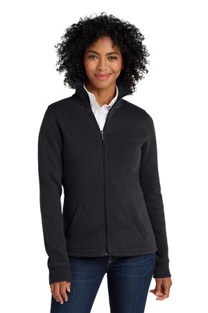 Port Authority ® Women's Slub Fleece Full-Zip Jacket. L293 — Black