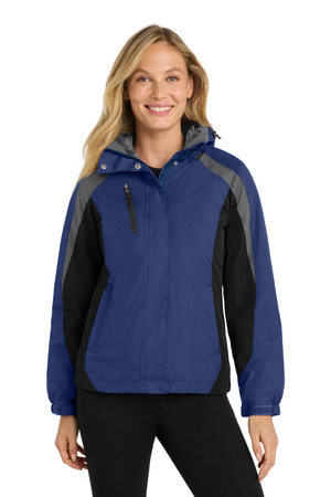 Port Authority ® Women's Colorblock 3-in-1 Jacket. L321 — Admiral Blue/ Black/ Magnet
