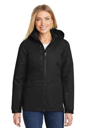 Port Authority ® Women's Vortex Waterproof 3-in-1 Jacket. L332 — Black/ Black