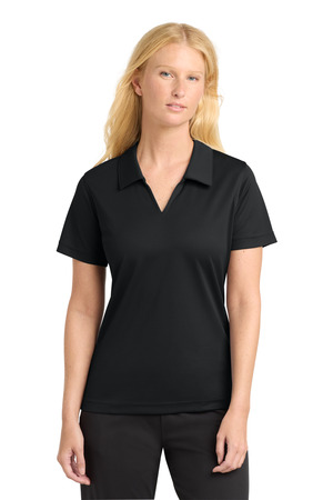 Sport-Tek ® Women's Dri-Mesh ® V-Neck Polo. L469 — Black