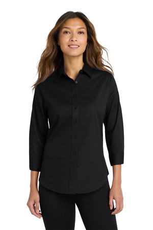Port Authority ® Women's 3/4-Sleeve Easy Care Shirt. L612 — Black