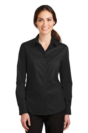 Port Authority ® Women's SuperPro ™ Twill Shirt. L663 — Black