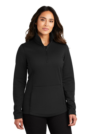 Port Authority ® Women's Smooth Fleece 1/4-Zip L804 — Deep Black