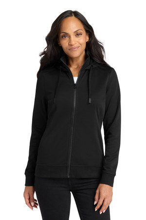 Port Authority ® Women's Smooth Fleece Hooded Jacket L814 — Deep Black