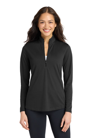 Port Authority ® Women's Dry Zone ® UV Micro-Mesh 1/4-Zip LK112 — Deep Black