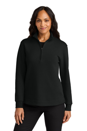 Port Authority ® Women's Wearever Signature Double Pique 1/4-Zip LK210 — Deep Black