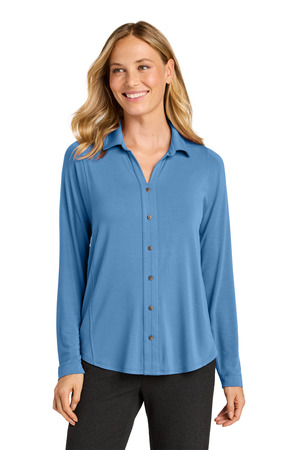 Port Authority ® Women's Luxe Knit Button Tunic LK5602 — Carolina Blue