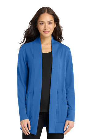 Port Authority ® Women's Microterry Cardigan LK825 — Aegean Blue