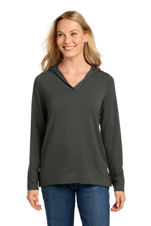 Port Authority ® Women's Microterry Pullover Hoodie LK826 — Charcoal